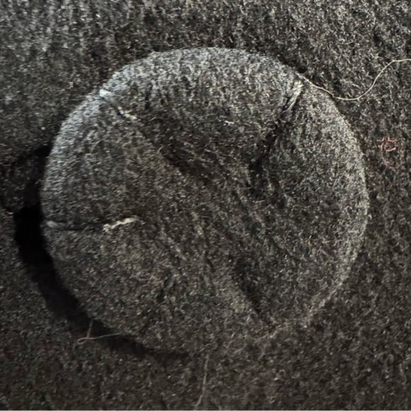 Vintage 1950s Women’s Black Dress Coat with‎ Fur Collar Hollywood Glamour Large - Picture 10 of 13